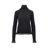 merino wool sweater with lace trimming