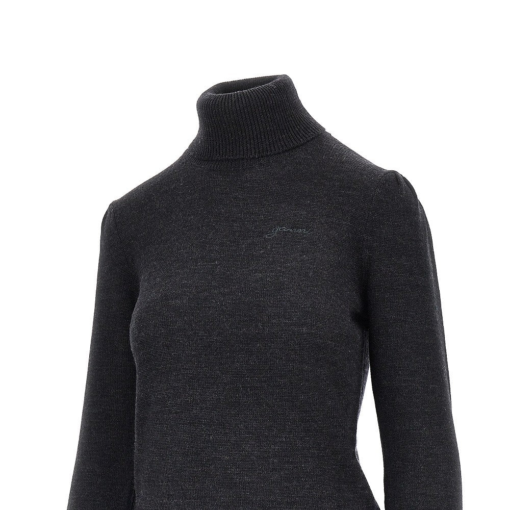 merino wool sweater with lace trimming