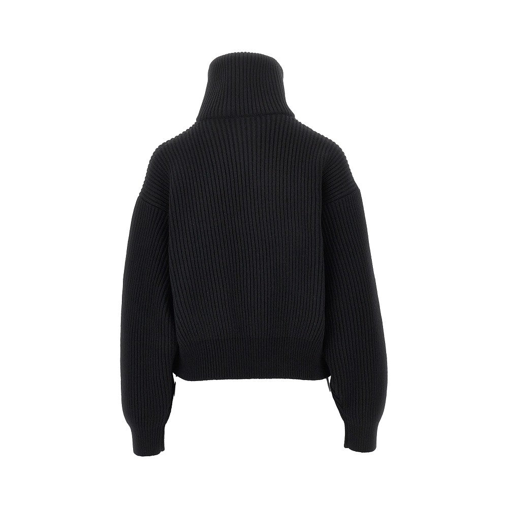 wool and cashmere trucker sweater
