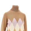 lozenge cashmere turtleneck sweater