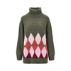 lozenge cashmere turtleneck sweater