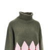 lozenge cashmere turtleneck sweater