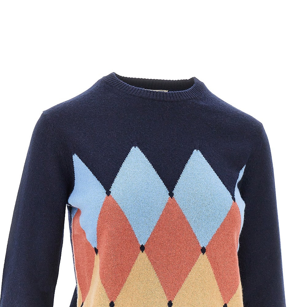 cashmere lozenge sweater