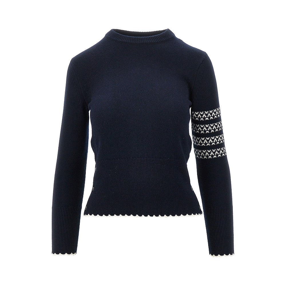 THOM BROWNE 36 hector intarsia wool sweater