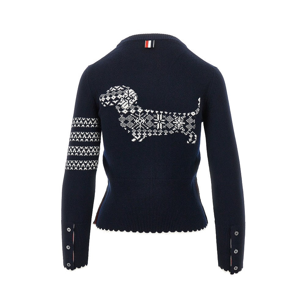 THOM BROWNE 36 hector intarsia wool sweater