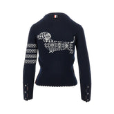 THOM BROWNE 36 hector intarsia wool sweater
