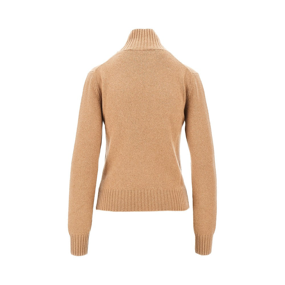 cashmere standing collar sweater