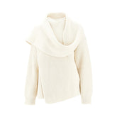 JIL SANDER 38 wool sweater with scarf detail