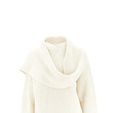 JIL SANDER 38 wool sweater with scarf detail