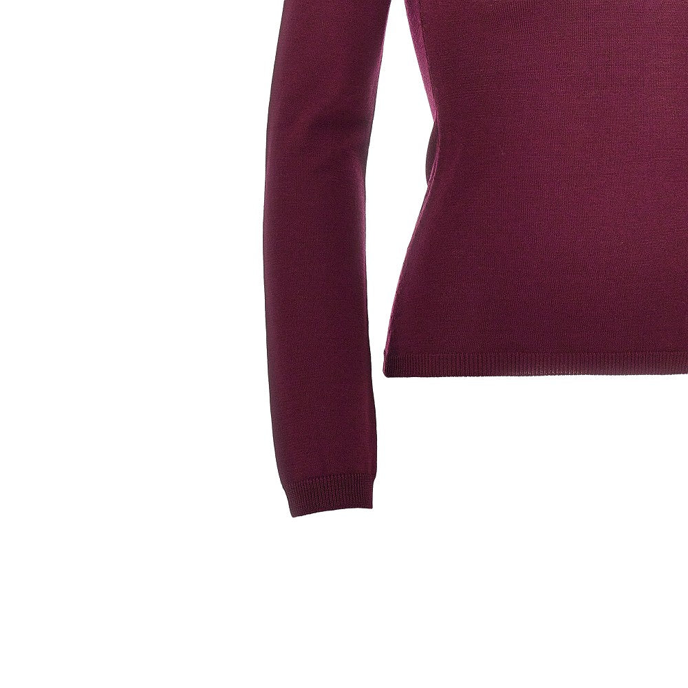 JIL SANDER 40 wool sweater with back slash