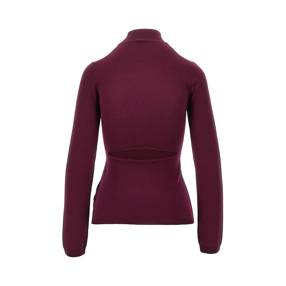 wool sweater with back slash
