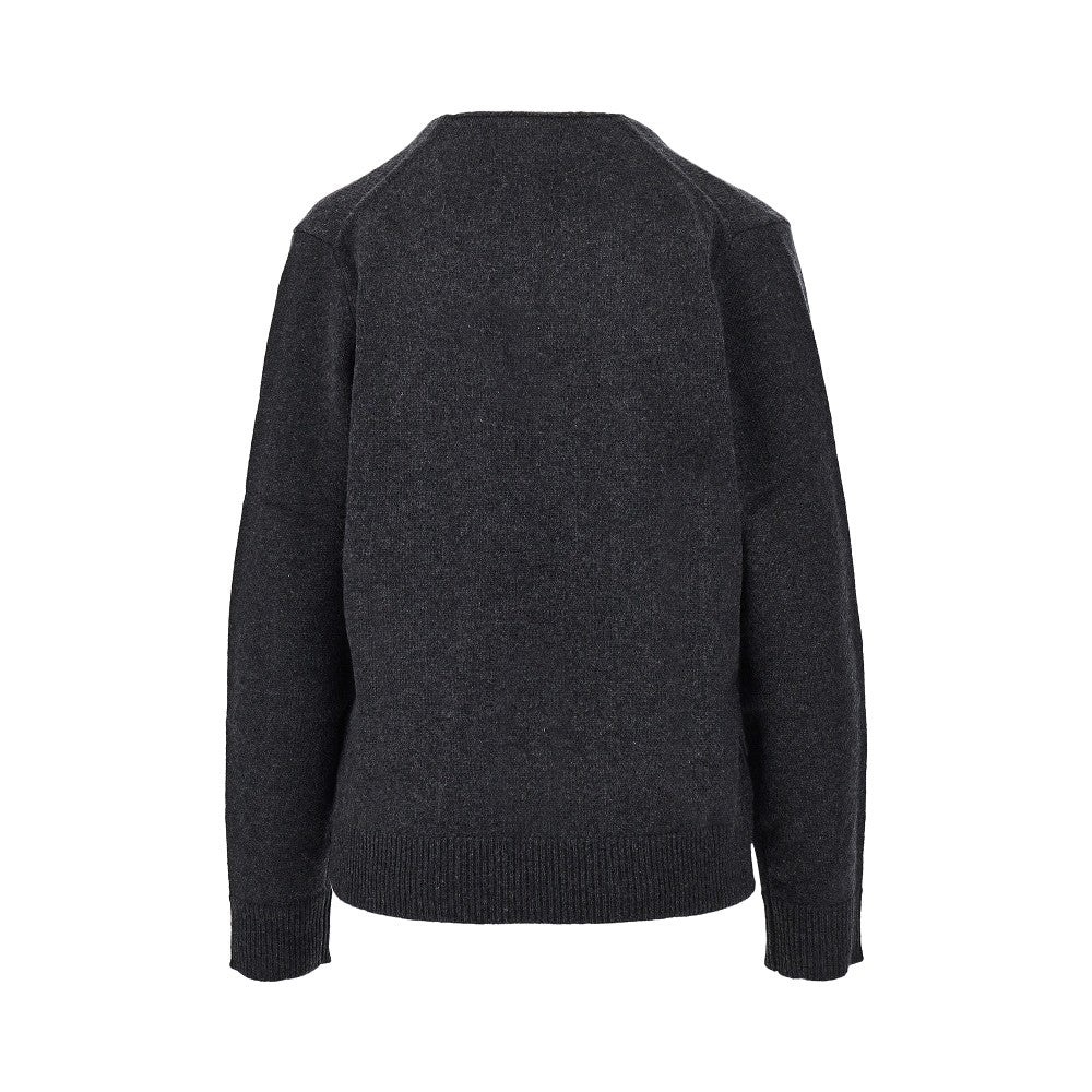leyla sweater with lace trim