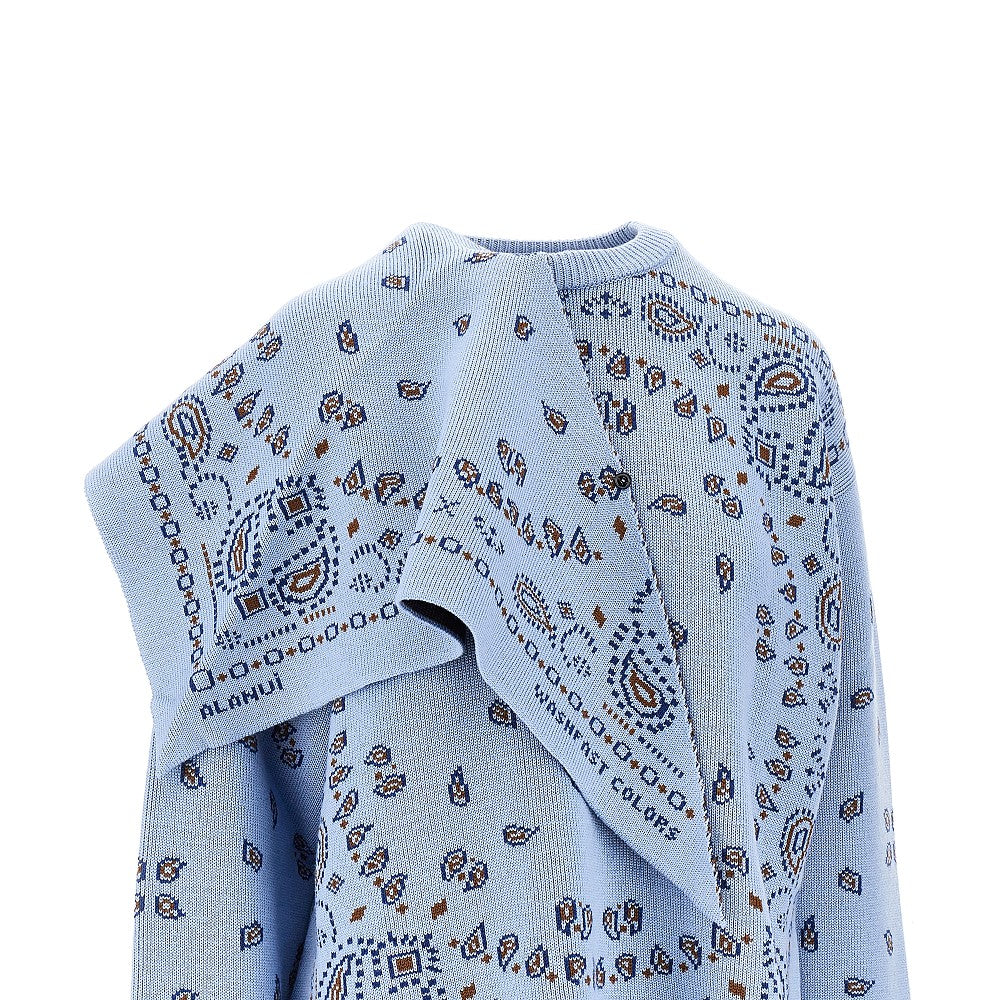sweater with bandana jacquard motif