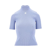 COURREGES M short-sleeved reedition ribbed knit top