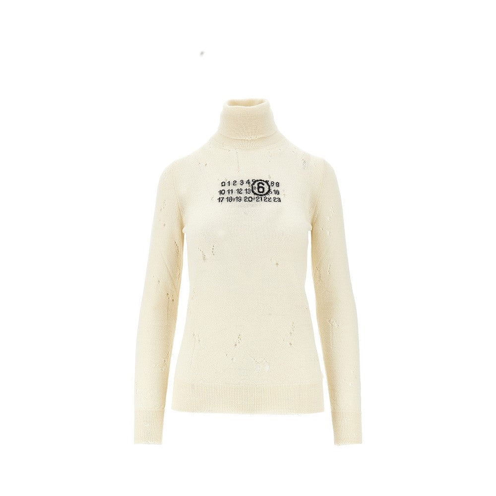 MM6 M distressed wool sweater