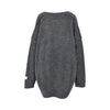 inside-out knit oversized sweater
