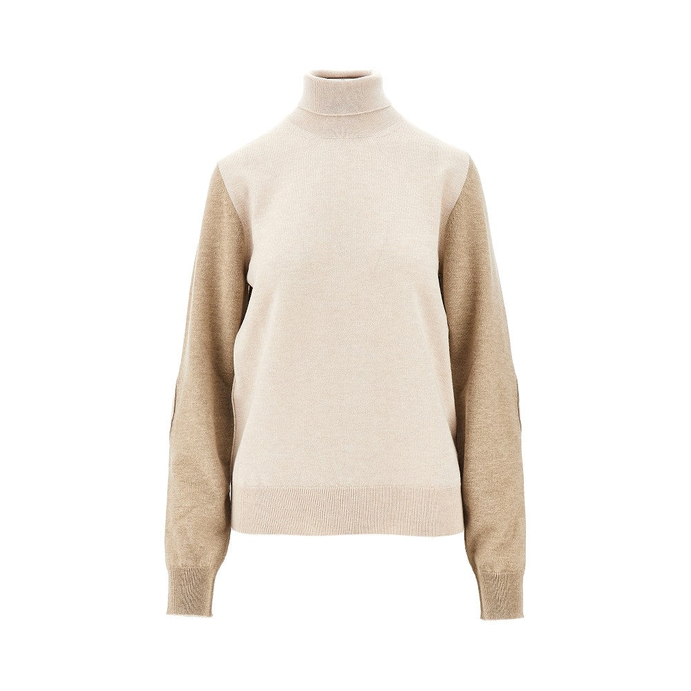 MAISON MARGIELA M two-tone wool turtleneck sweater