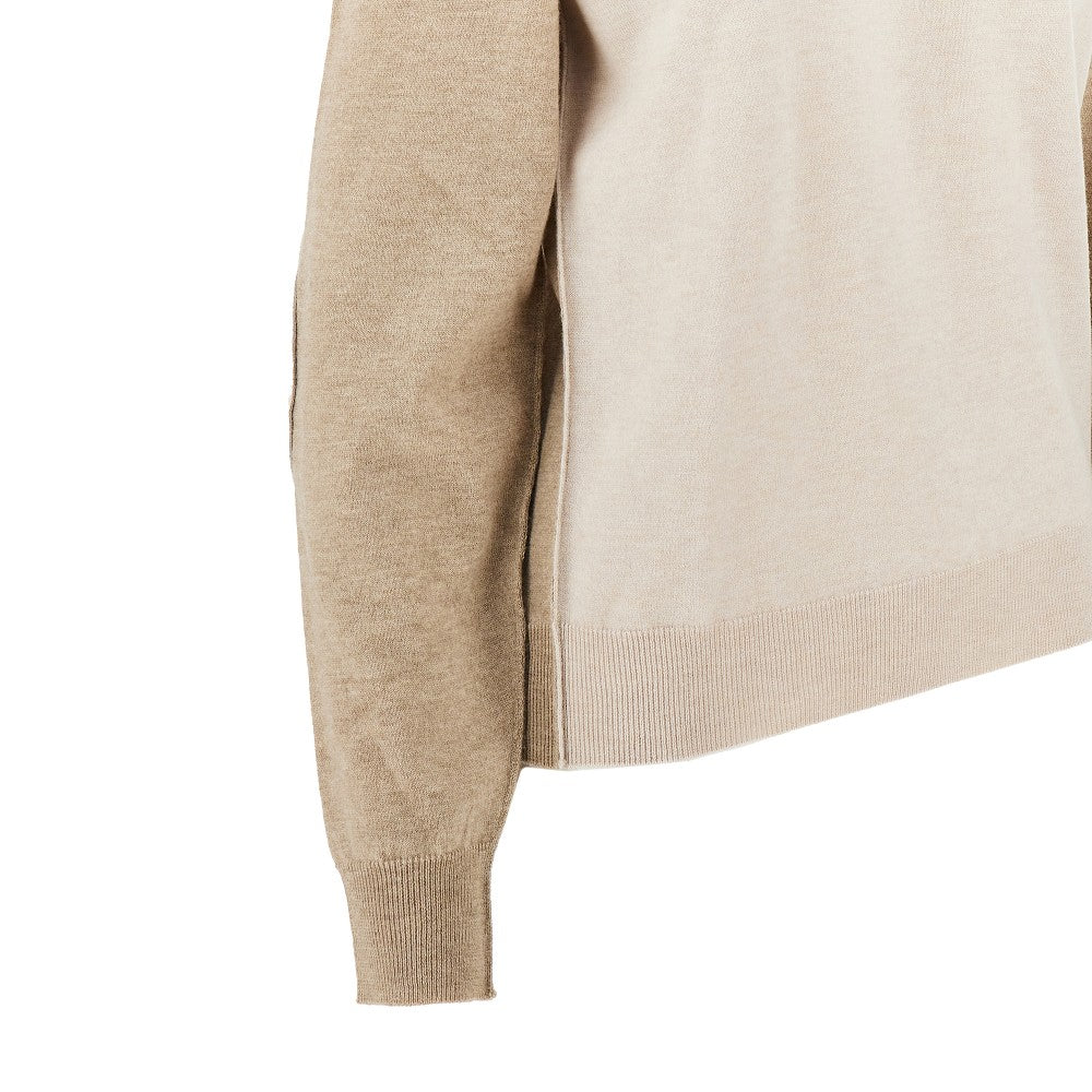 MAISON MARGIELA M two-tone wool turtleneck sweater