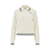 SPORTY AND RICH S src cable knit polo