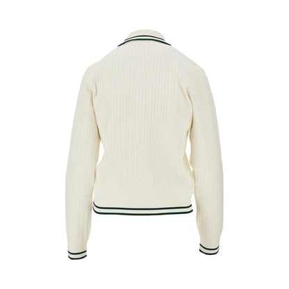 SPORTY AND RICH S src cable knit polo