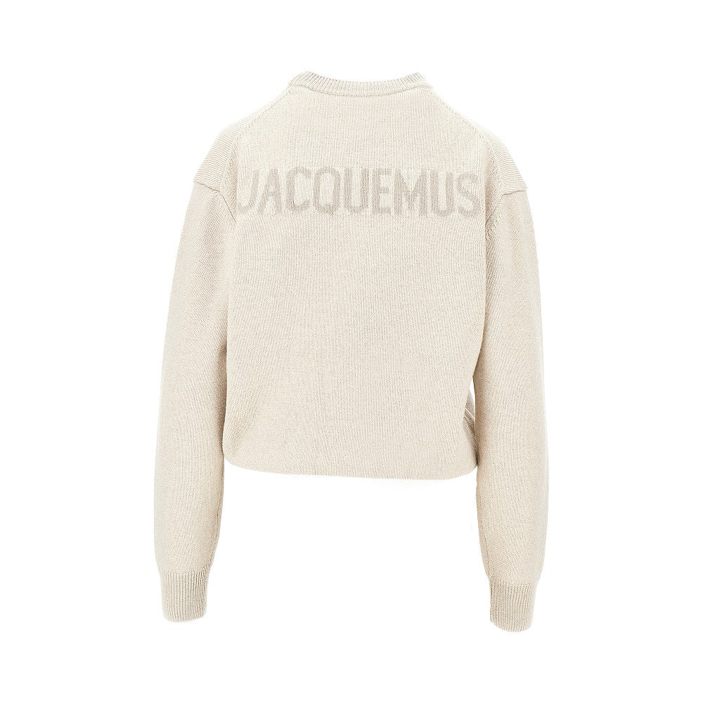 logo intarsia merino wool sweater