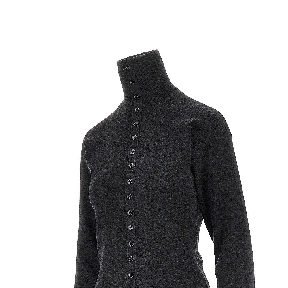 LEMAIRE L wool turtleneck cardigan