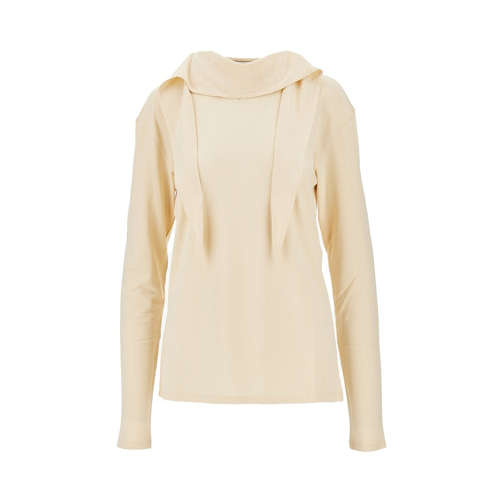 LEMAIRE S jersey crepe foulard top