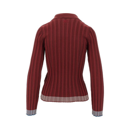 ETRO 44 ribbed viscose polo shirt