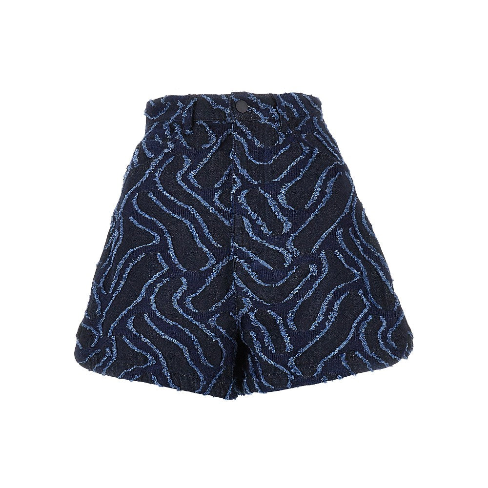 EMPORIO ARMANI 27 jacquard denim shorts