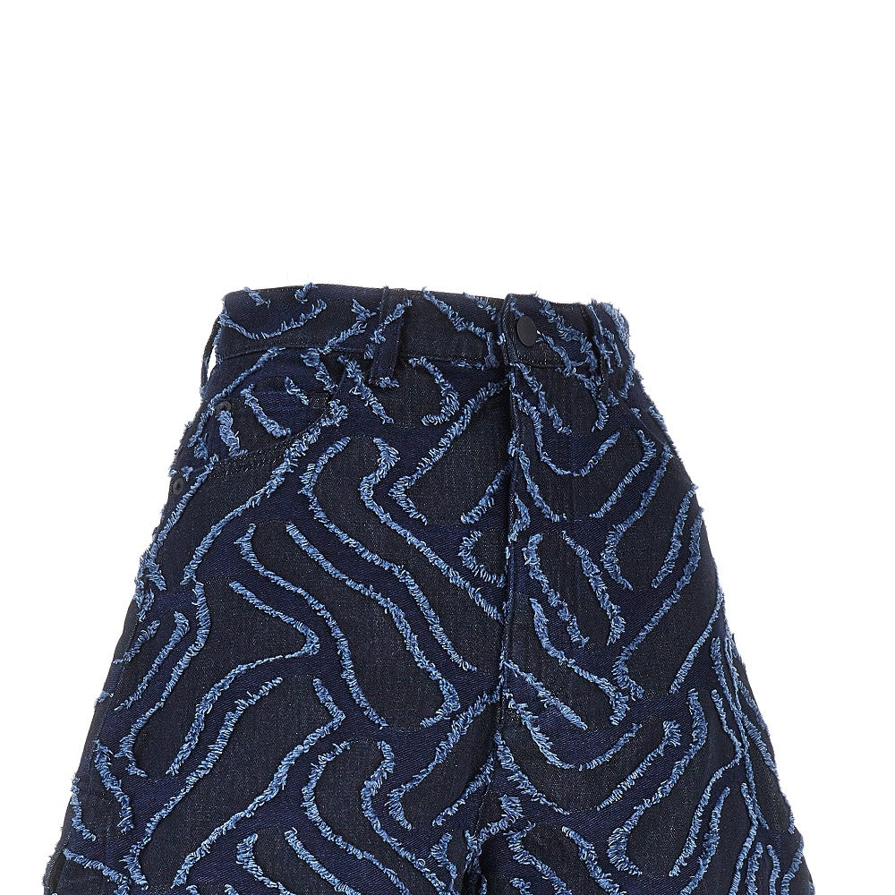 EMPORIO ARMANI 27 jacquard denim shorts