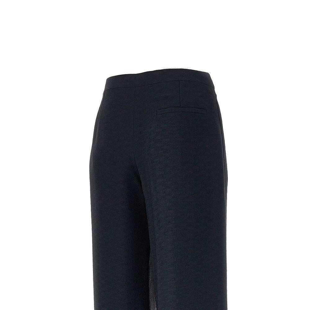 EMPORIO ARMANI 38 icon textured fabric pants