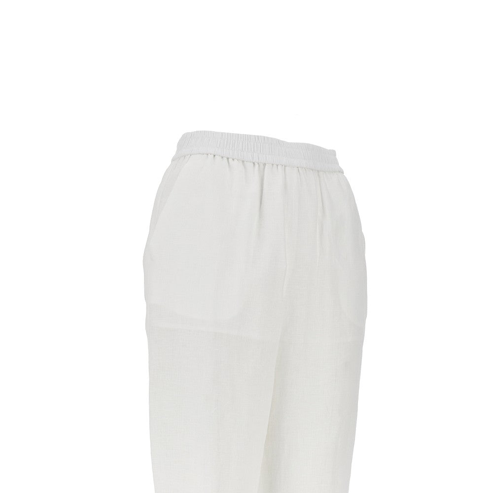 linen pants with elasticated waist