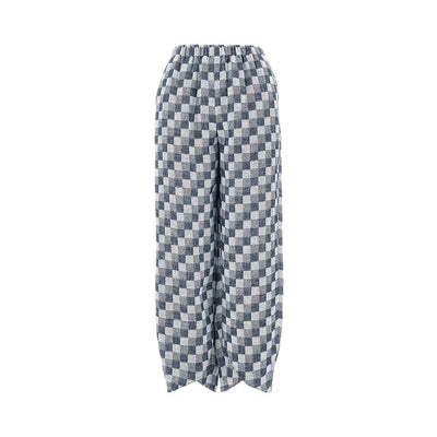 linen-blend gauze pants