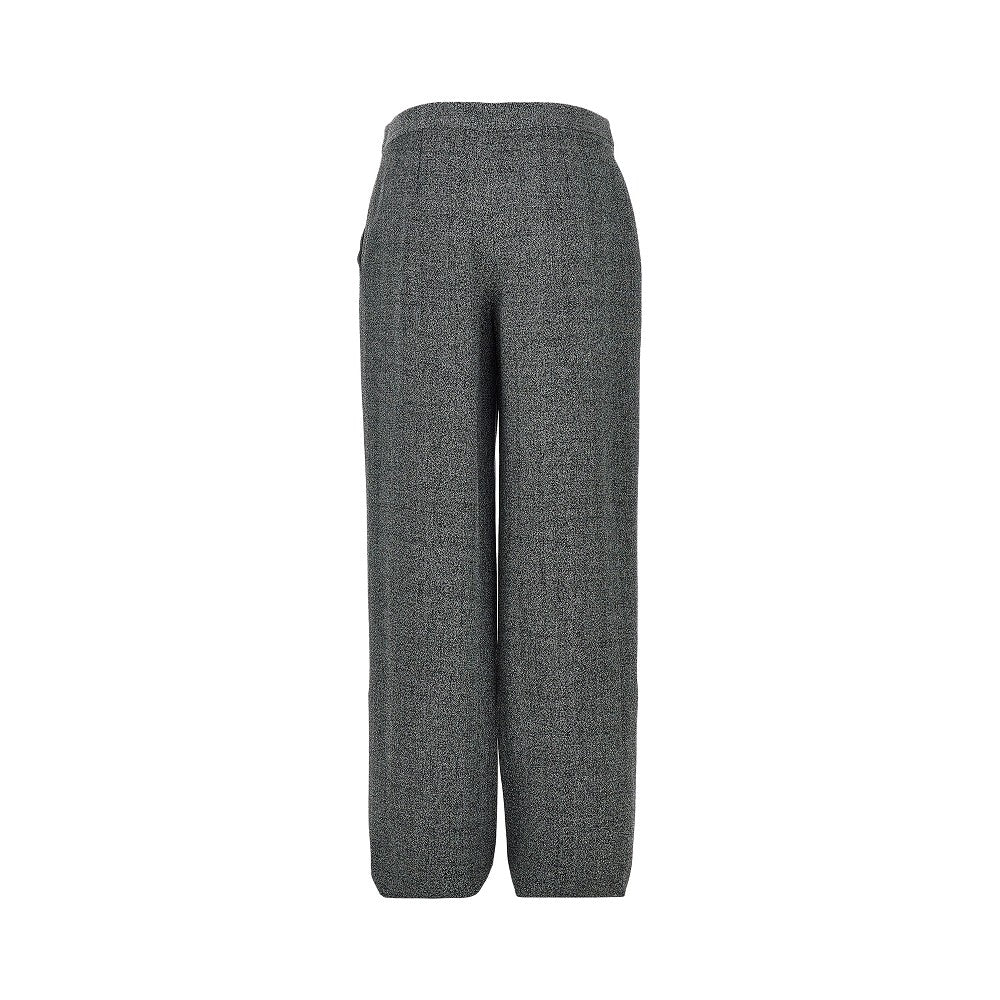 mouliné fabric pants