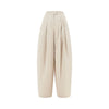 gabardine wide pants with darts