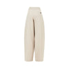 gabardine wide pants with darts