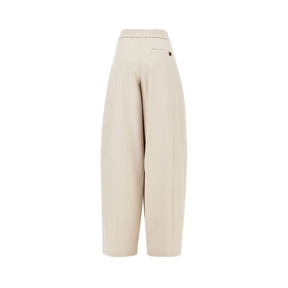 gabardine wide pants with darts