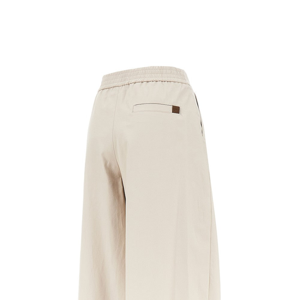 gabardine wide pants with darts