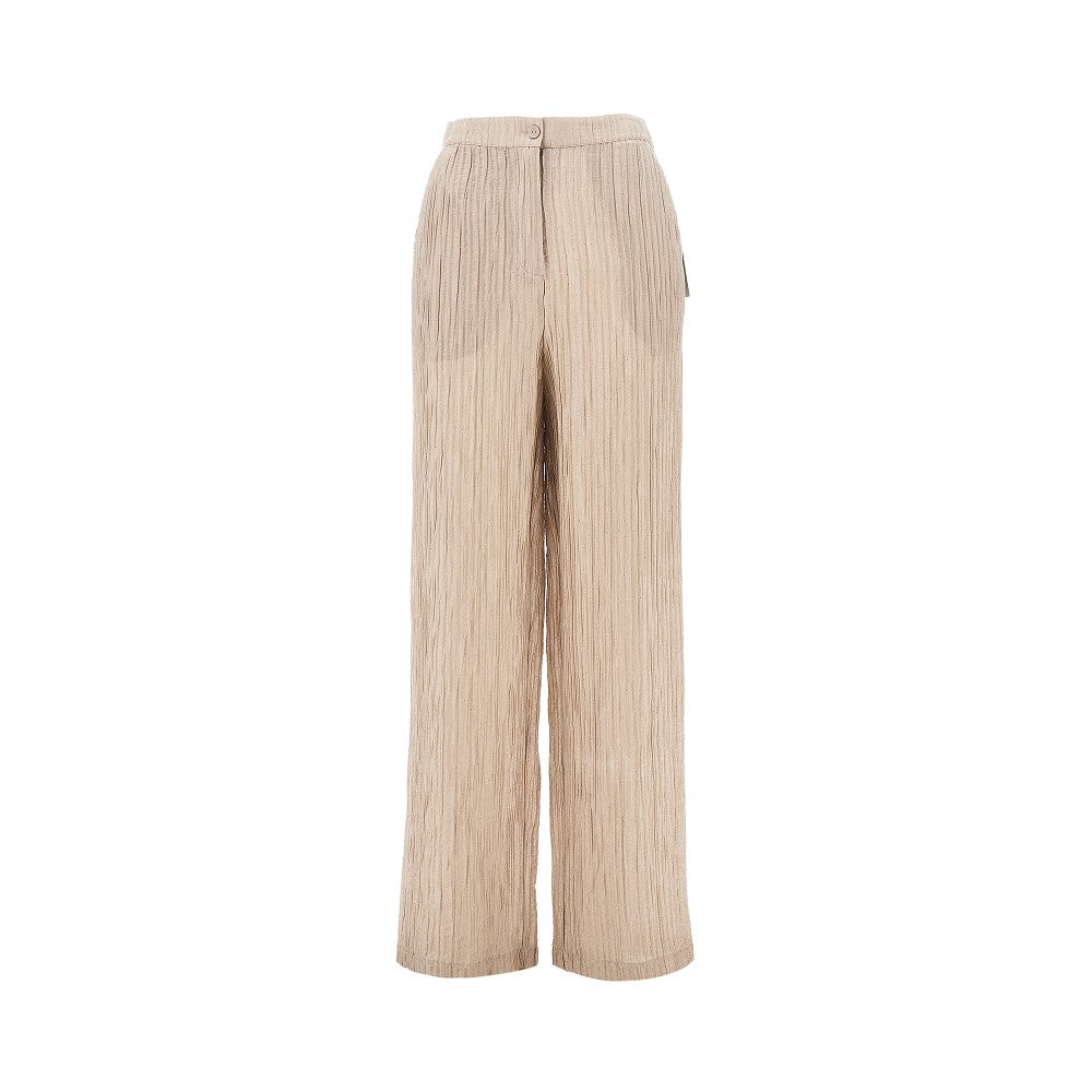 EMPORIO ARMANI 46 textured lurex taffetà pants