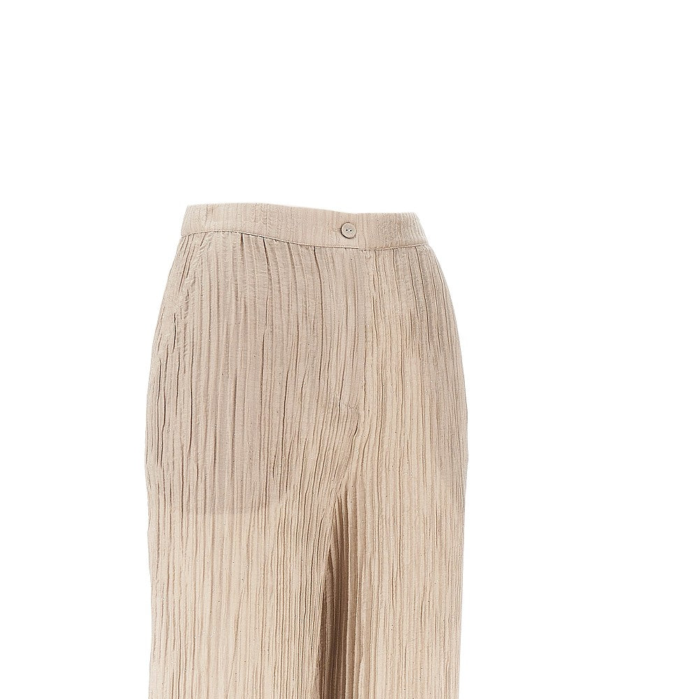 EMPORIO ARMANI 46 textured lurex taffetà pants