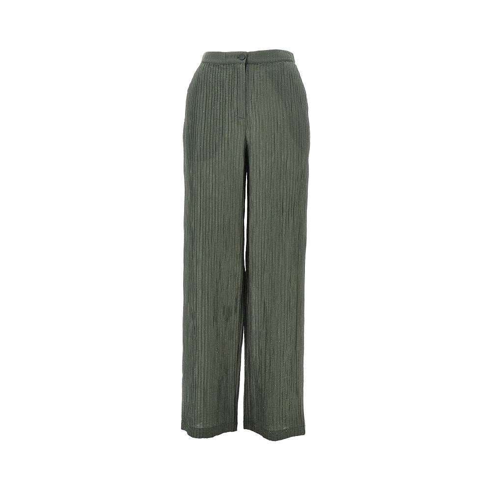EMPORIO ARMANI 40 textured lurex taffetà pants