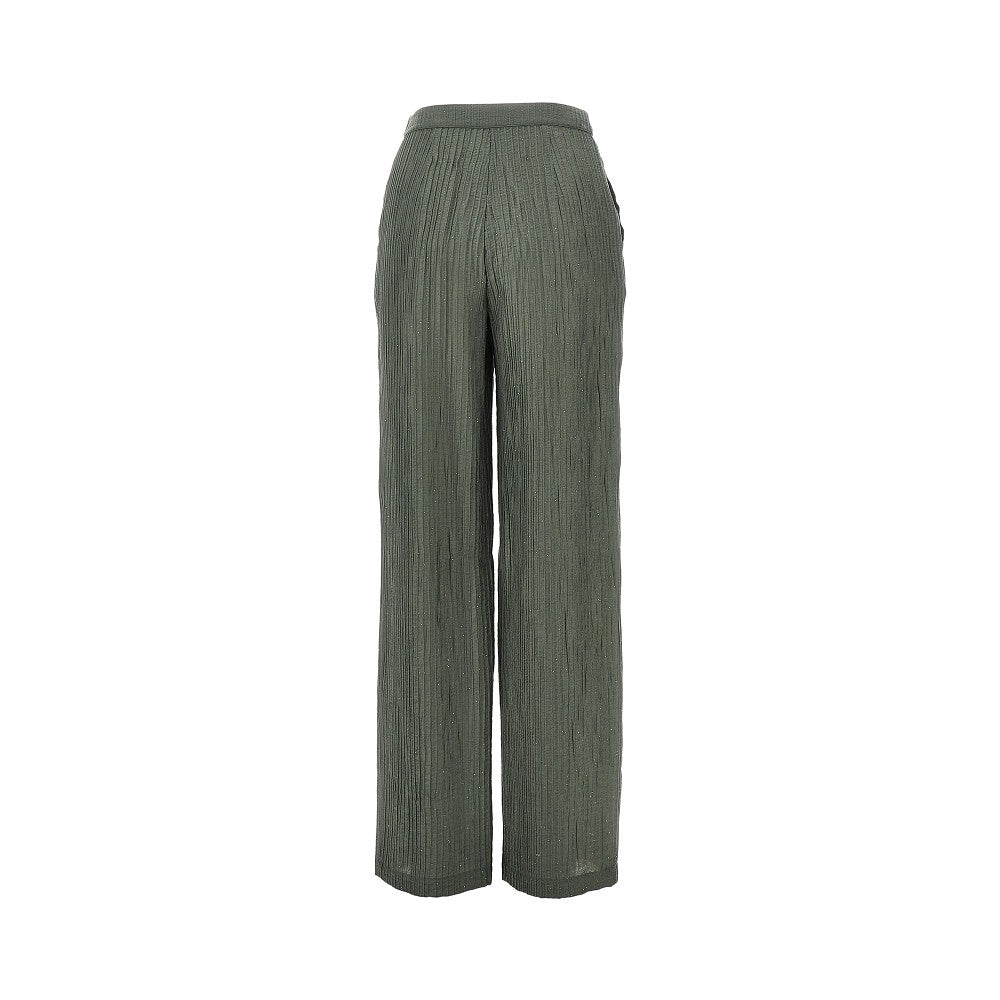 textured lurex taffetà pants