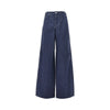 wide leg denim pants