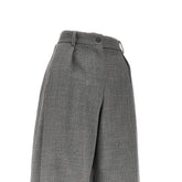 EMPORIO ARMANI 44 pleated wool pants with turned-up hem