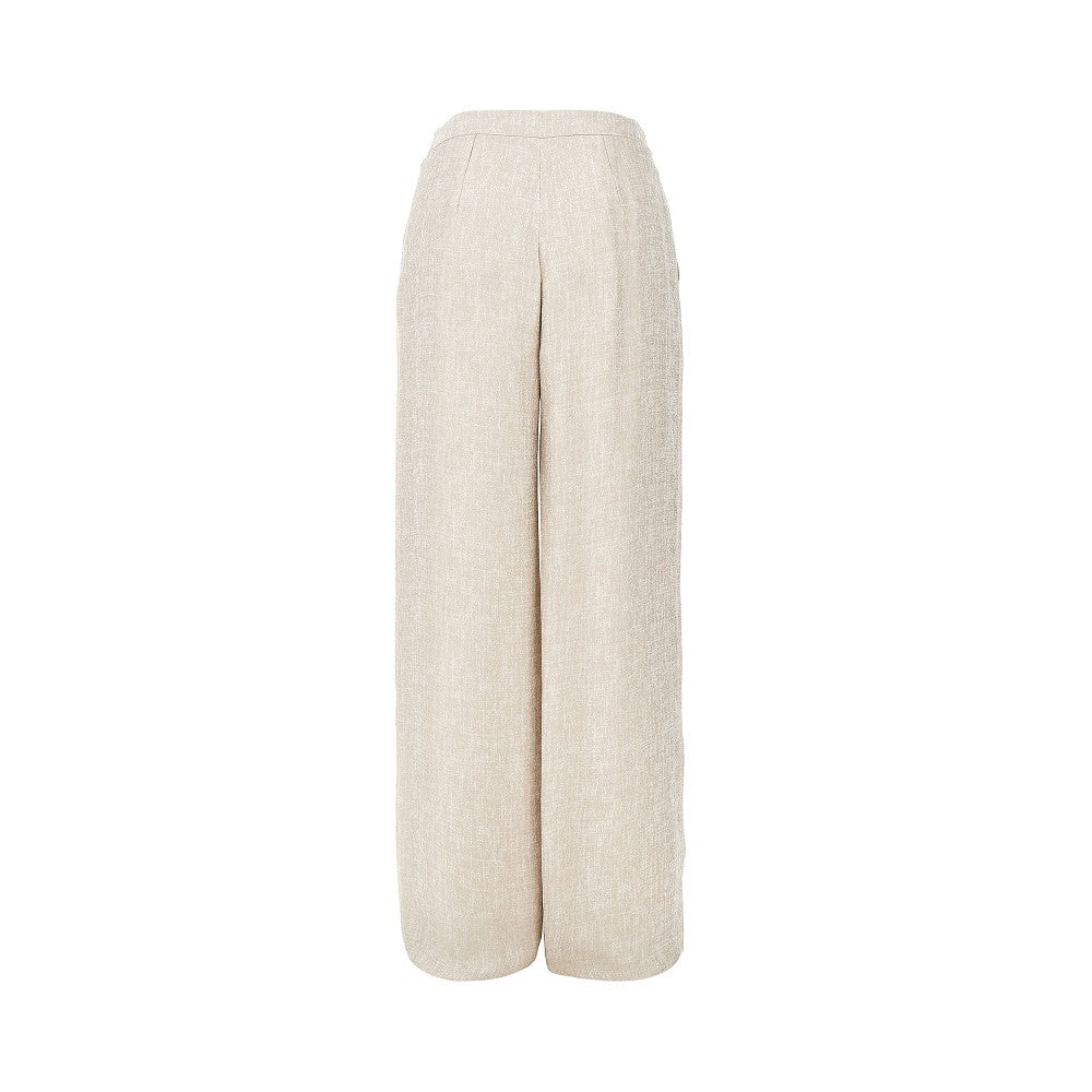 icon laminated viscose pants