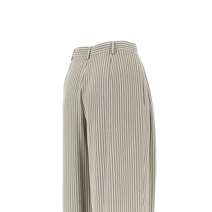 EMPORIO ARMANI 40 icon striped crepe pants with darts