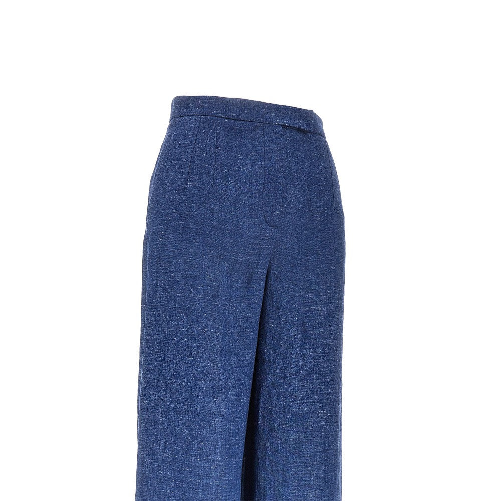 EMPORIO ARMANI 40 chambray wide leg pants
