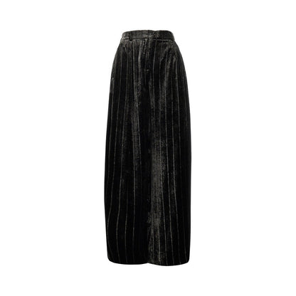 EMPORIO ARMANI 40 pinstriped velvet pants