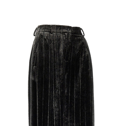 EMPORIO ARMANI 40 pinstriped velvet pants