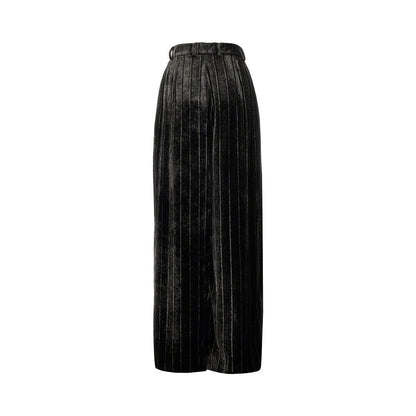 EMPORIO ARMANI 40 pinstriped velvet pants